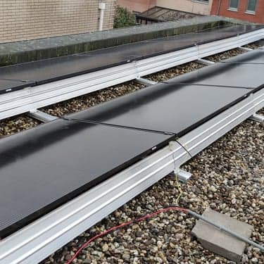 Zonnepanelen op plat dak